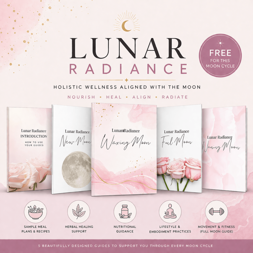 Lunar radiance, moon cycle aligned wellness guides