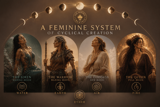 Feminine wellness for body, mind, and soul aligned with the moon and elements